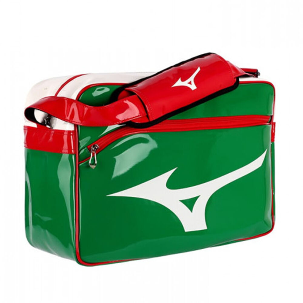 Panske Batoh Mizuno RB Enamel M Zelene/Červené Vypredaj WBZG18905